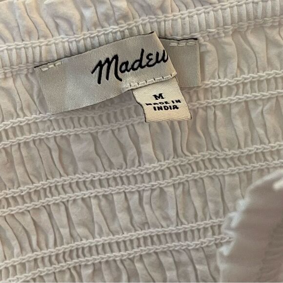 NEW Madewell Poplin Smocked Halter Crop Top size M style NL036 - Picture 4 of 6